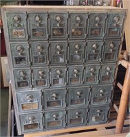 1940s WWII Era 26 Post Office Bronze P.O Boxes!!!