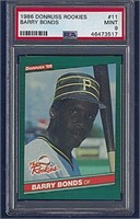 1986 Donruss Rookies #11 Barry Bonds RC PSA 9 Mint