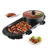 ($99) VEVOR 2 in 1 BBQ Grill and Hot Pot with