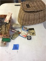 FISH BASKET AND OLD LURES