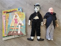 Paper Doll Books & 2 Dolls
