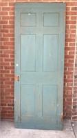 Antique wood panel door, 79 1/2 x 31 1/2