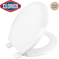 Clorox Round Wood Toilet Seat with Easy-Off