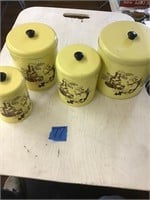 METAL YELLOW CANISTER SET