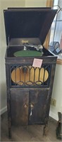 Antique Brunswick Phonograph Cabinet, Works