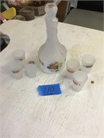 DECANTUR WITH 6 MATCHING SHOT GLASSES