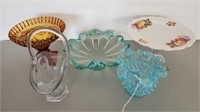 5 Pcs Art Glass, Hobnail & More