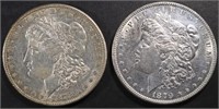 1878-S & 1879 MORGAN DOLLARS AU/BU