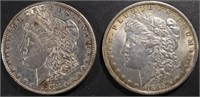 1878-S & 1885-O MORGAN DOLLARS AU