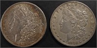 1879 & 1880-O MORGAN DOLLARS XF/AU