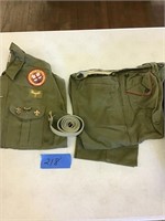 BOY SCOUT TROUSERS, SHIRT, BELT