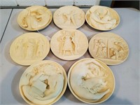 (8) 3D Italian Style Plates