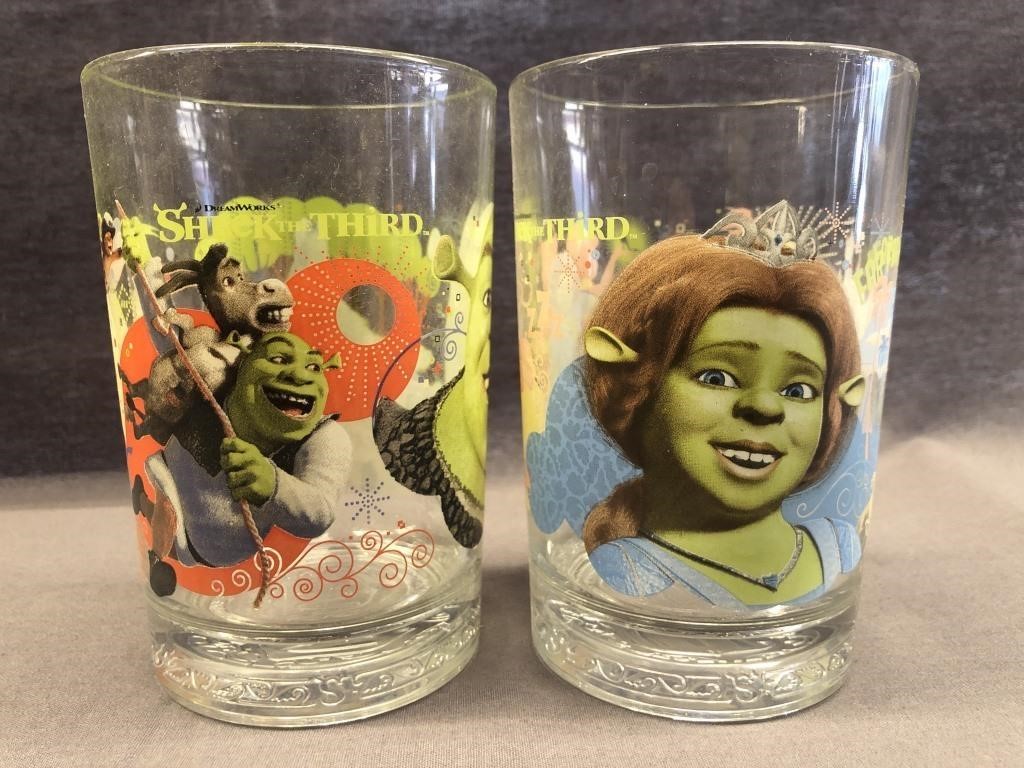 PAIR OF MCDONALDS SHREK GLASSES