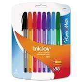 InkJoy 100 Ballpoint Stick Pen, 1mm, Assorted, 8/S