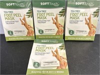 New (lot of 4) Soft Touch Foot Peel Mask - Pack