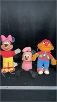 Vintage Minnie Mouse dolls and Ernie doll