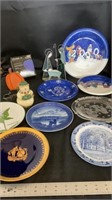 Collectable plates, Christmas items with a couple