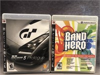 PLAYSTATION 3 GRAN TURISMO AND BAND HERO DISCS