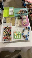 4 Plastic storage containers with craft