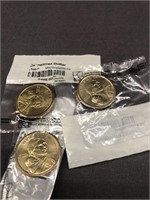 3- UNCIRCULATED 2006 P SACAGAWEA DOLLAR COINS