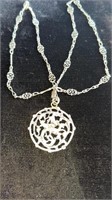 Silver dragon pendant on a 24 inch chain