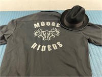 MOOSE RIDER BIKER SHIRT & VINTAGE STETSON HAT