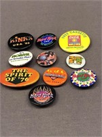 HARD ROCK CAFE AND VINTAGE ROCK N ROLL PINBACKS