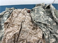 3X MILITARY MARINES CAMO LONG SLEEVE SHIRTS