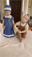 Two B&G porcelain Denmark figures,  a little boy