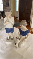 Two B&G porcelain Denmark figures, little girl,