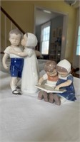 Two B&G Denmark porcelain figures, a little boy