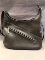 NEW LIZ CLAIBORNE BROWN LEATHER DIAGONAL VISION