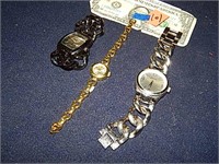 3ct Ladies Watches w/ Chain Link Style Bands