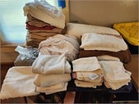 Lot of Linens- quilt, towels, sheets & more