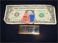 Gold & Silver Toned Money Clip Engraved "Harter"