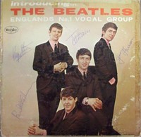 The Beatles Signed Album Cover Introducing Beatles