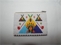 1950's Indian Beaded Coin Purse Teepee