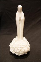 Porcelain Virgin Mary candle holder