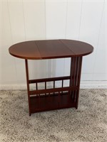 Drop Leaf Side Table with bottom Rack