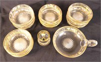 Collection of painted glass candy dishes