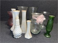 Vases, Milk Glass Bud vases (10)