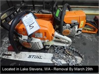 LOT, (2) STIHL CHAINSAWS & ACCESSORIES IN THIS