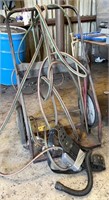 tank cart with 36" torch, hoses and regulators -