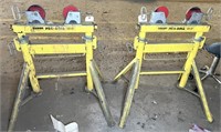 pair of Sumner Pro-Roll roller head pipe stands,