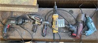 assorted pneumatic and power tools