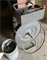 banding cart with banding tool and supplies