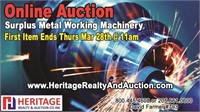 UPCOMING AUCTION - Surplus Metal Working Machinery