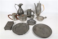 Group of 11 pewter items