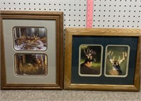 2 Framed Deer Pictures