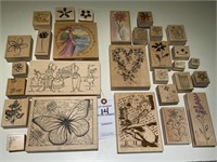 29 Stampin’ Up & Others Rubber Stamps on Wood